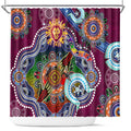 Custom NAIDOC Week 2024 Brisbane Lions Shower Curtain Australia Aboriginal Dot Painting