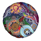 Custom NAIDOC Week 2024 Brisbane Lions Spare Tire Cover Australia Aboriginal Dot Painting