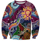 Custom NAIDOC Week 2024 Brisbane Lions Sweatshirt Australia Aboriginal Dot Painting