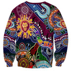Custom NAIDOC Week 2024 Brisbane Lions Sweatshirt Australia Aboriginal Dot Painting