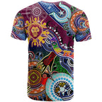 Custom NAIDOC Week 2024 Brisbane Lions T Shirt Australia Aboriginal Dot Painting