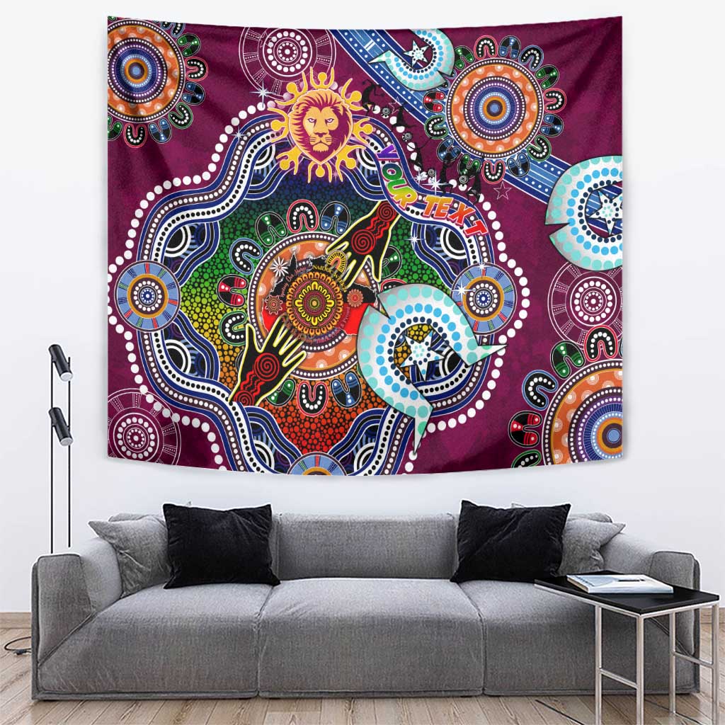 Custom NAIDOC Week 2024 Brisbane Lions Tapestry Australia Aboriginal Dot Painting