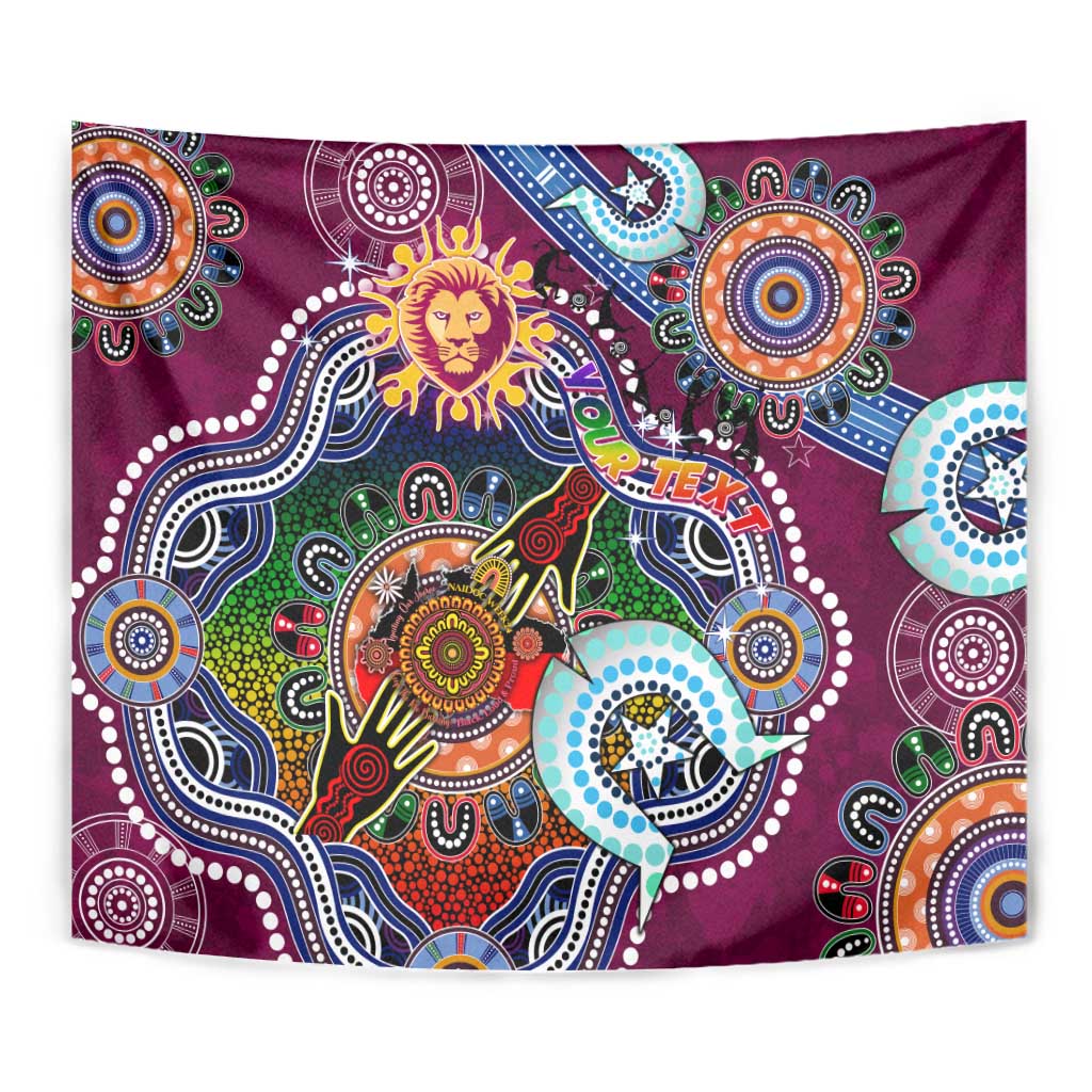 Custom NAIDOC Week 2024 Brisbane Lions Tapestry Australia Aboriginal Dot Painting