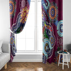 Custom NAIDOC Week 2024 Brisbane Lions Window Curtain Australia Aboriginal Dot Painting