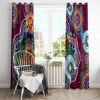 Custom NAIDOC Week 2024 Brisbane Lions Window Curtain Australia Aboriginal Dot Painting