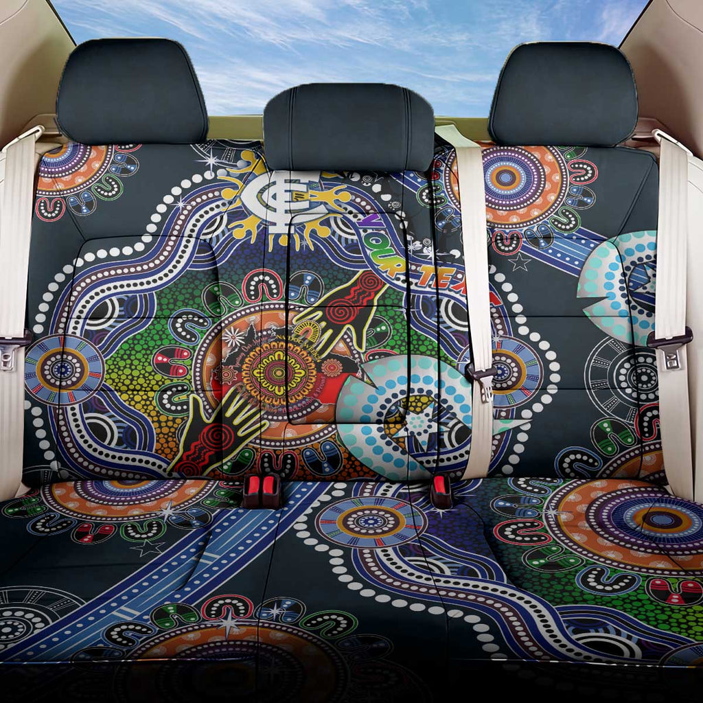 Custom NAIDOC Week 2024 Carlton Blues Back Car Seat Cover Australia Aboriginal Dot Painting