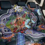 Custom NAIDOC Week 2024 Carlton Blues Back Car Seat Cover Australia Aboriginal Dot Painting
