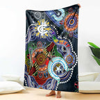 Custom NAIDOC Week 2024 Carlton Blues Blanket Australia Aboriginal Dot Painting