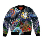 Custom NAIDOC Week 2024 Carlton Blues Bomber Jacket Australia Aboriginal Dot Painting