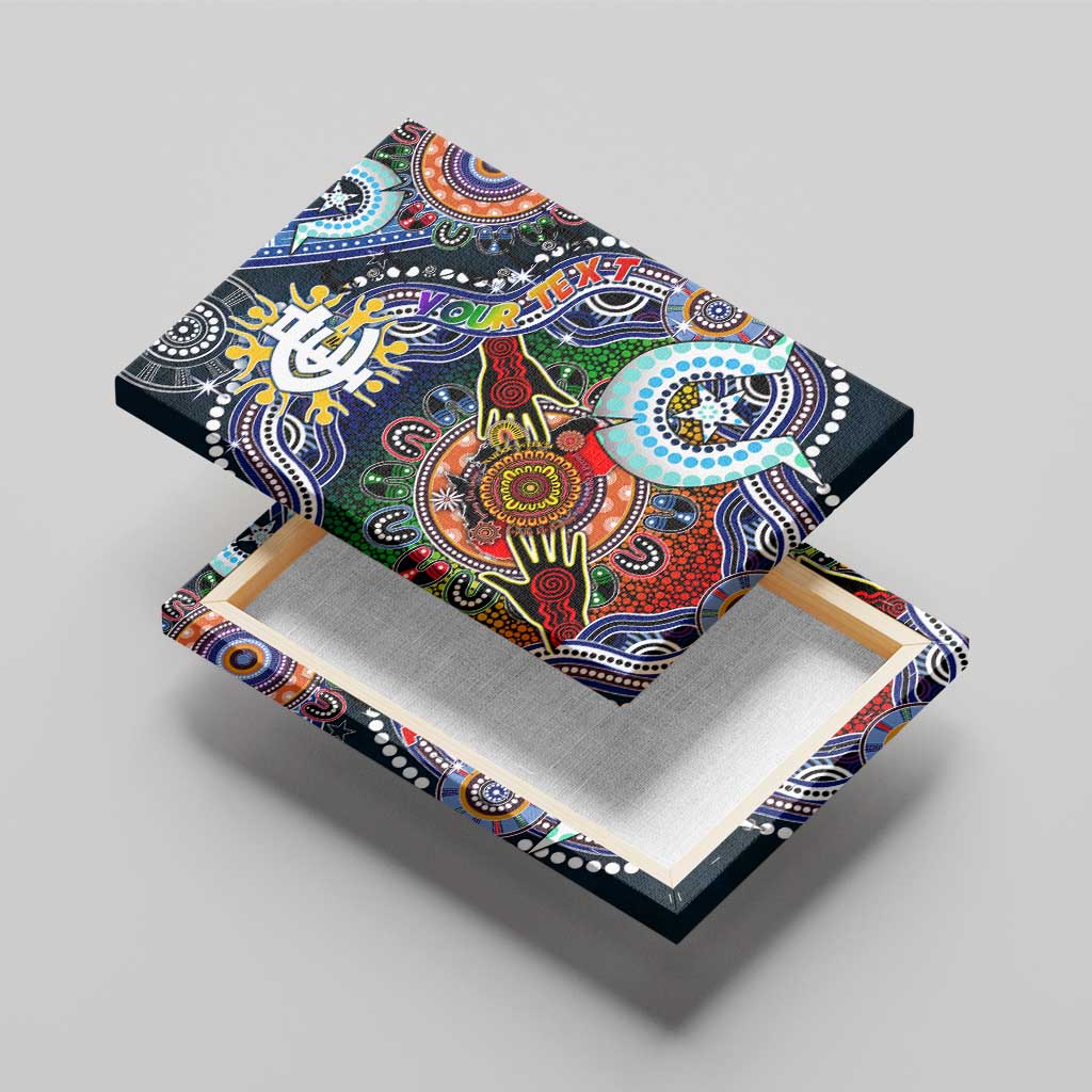 Custom NAIDOC Week 2024 Carlton Blues Canvas Wall Art Australia Aboriginal Dot Painting