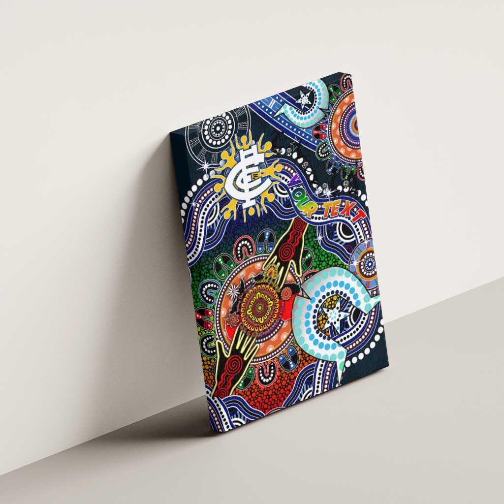 Custom NAIDOC Week 2024 Carlton Blues Canvas Wall Art Australia Aboriginal Dot Painting