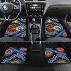Custom NAIDOC Week 2024 Carlton Blues Car Mats Australia Aboriginal Dot Painting