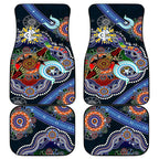 Custom NAIDOC Week 2024 Carlton Blues Car Mats Australia Aboriginal Dot Painting