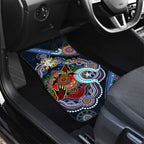 Custom NAIDOC Week 2024 Carlton Blues Car Mats Australia Aboriginal Dot Painting