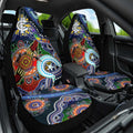 Custom NAIDOC Week 2024 Carlton Blues Car Seat Cover Australia Aboriginal Dot Painting