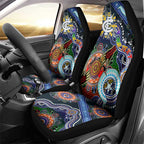 Custom NAIDOC Week 2024 Carlton Blues Car Seat Cover Australia Aboriginal Dot Painting