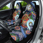 Custom NAIDOC Week 2024 Carlton Blues Car Seat Cover Australia Aboriginal Dot Painting