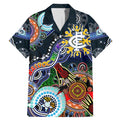 Custom NAIDOC Week 2024 Carlton Blues Family Matching Mermaid Dress and Hawaiian Shirt Australia Aboriginal Dot Painting