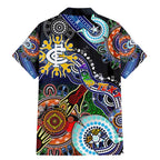 Custom NAIDOC Week 2024 Carlton Blues Family Matching Mermaid Dress and Hawaiian Shirt Australia Aboriginal Dot Painting