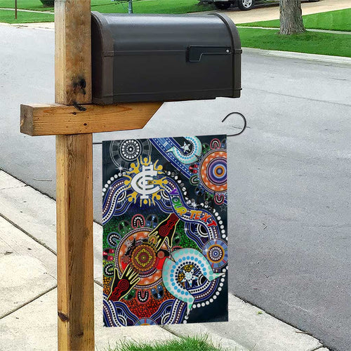 Custom NAIDOC Week 2024 Carlton Blues Garden Flag Australia Aboriginal Dot Painting