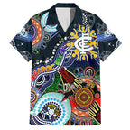 Custom NAIDOC Week 2024 Carlton Blues Hawaiian Shirt Australia Aboriginal Dot Painting
