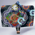 Custom NAIDOC Week 2024 Carlton Blues Hooded Blanket Australia Aboriginal Dot Painting