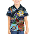 Custom NAIDOC Week 2024 Carlton Blues Kid Hawaiian Shirt Australia Aboriginal Dot Painting