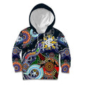 Custom NAIDOC Week 2024 Carlton Blues Kid Hoodie Australia Aboriginal Dot Painting