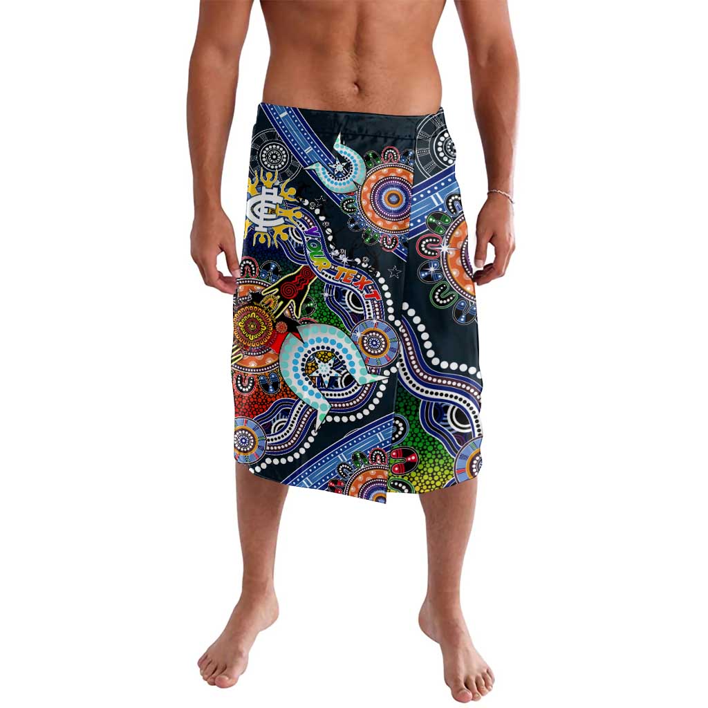 Custom NAIDOC Week 2024 Carlton Blues Lavalava Australia Aboriginal Dot Painting