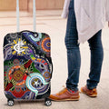 Custom NAIDOC Week 2024 Carlton Blues Luggage Cover Australia Aboriginal Dot Painting