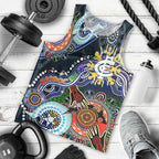 Custom NAIDOC Week 2024 Carlton Blues Men Tank Top Australia Aboriginal Dot Painting