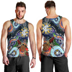 Custom NAIDOC Week 2024 Carlton Blues Men Tank Top Australia Aboriginal Dot Painting