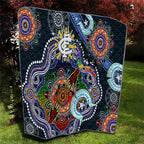 Custom NAIDOC Week 2024 Carlton Blues Quilt Australia Aboriginal Dot Painting