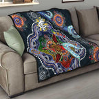 Custom NAIDOC Week 2024 Carlton Blues Quilt Australia Aboriginal Dot Painting