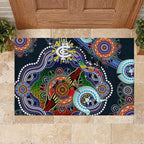Custom NAIDOC Week 2024 Carlton Blues Rubber Doormat Australia Aboriginal Dot Painting