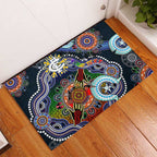 Custom NAIDOC Week 2024 Carlton Blues Rubber Doormat Australia Aboriginal Dot Painting
