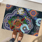 Custom NAIDOC Week 2024 Carlton Blues Rubber Doormat Australia Aboriginal Dot Painting