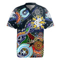 Custom NAIDOC Week 2024 Carlton Blues Rugby Jersey Australia Aboriginal Dot Painting