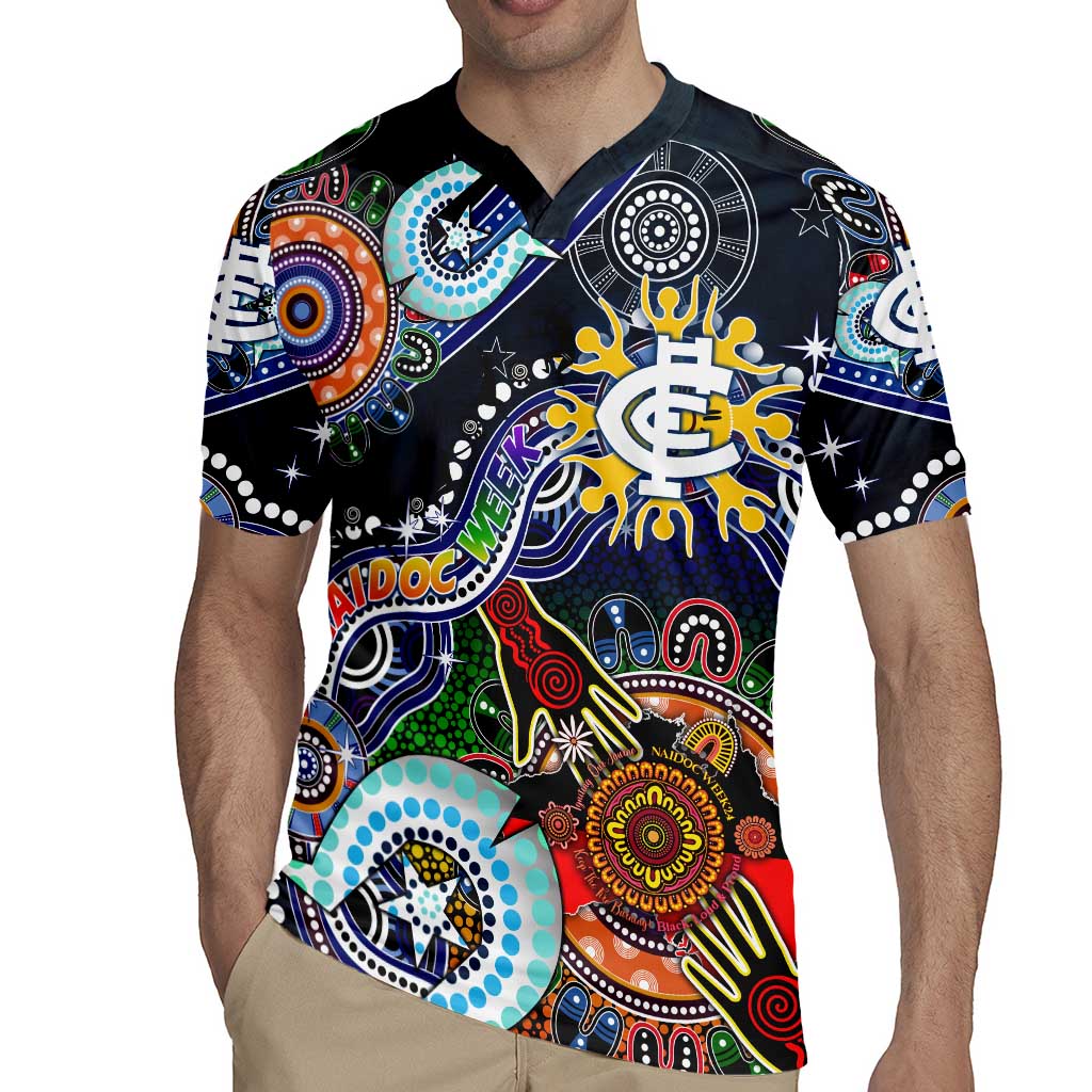 Custom NAIDOC Week 2024 Carlton Blues Rugby Jersey Australia Aboriginal Dot Painting