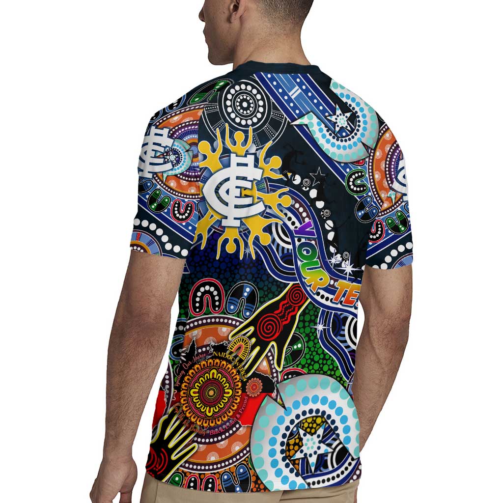 Custom NAIDOC Week 2024 Carlton Blues Rugby Jersey Australia Aboriginal Dot Painting