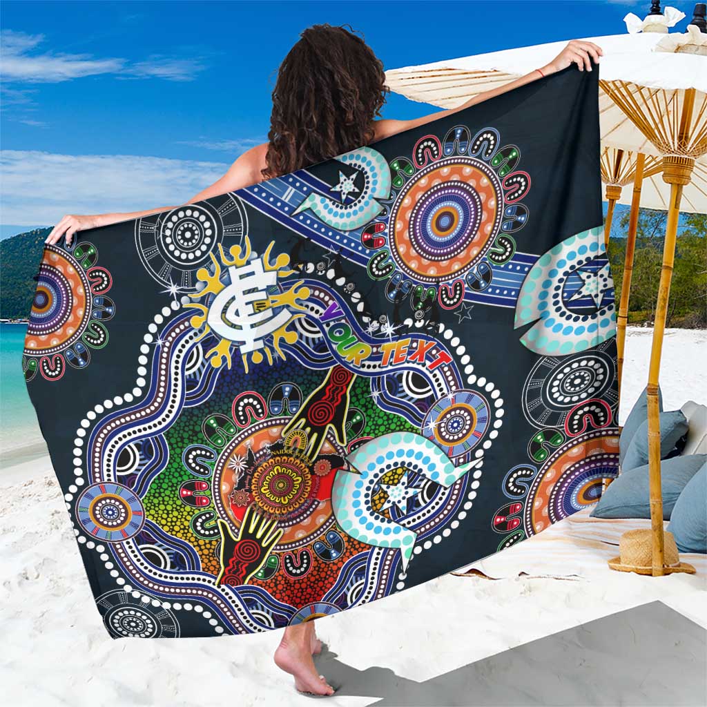 Custom NAIDOC Week 2024 Carlton Blues Sarong Australia Aboriginal Dot Painting