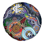 Custom NAIDOC Week 2024 Carlton Blues Spare Tire Cover Australia Aboriginal Dot Painting