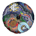 Custom NAIDOC Week 2024 Carlton Blues Spare Tire Cover Australia Aboriginal Dot Painting