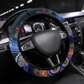 NAIDOC Week 2024 Carlton Blues Steering Wheel Cover Australia Aboriginal Dot Painting
