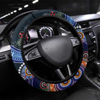 NAIDOC Week 2024 Carlton Blues Steering Wheel Cover Australia Aboriginal Dot Painting