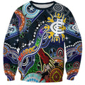 Custom NAIDOC Week 2024 Carlton Blues Sweatshirt Australia Aboriginal Dot Painting