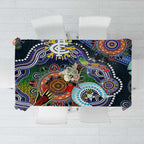 Custom NAIDOC Week 2024 Carlton Blues Tablecloth Australia Aboriginal Dot Painting