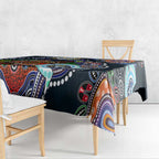 Custom NAIDOC Week 2024 Carlton Blues Tablecloth Australia Aboriginal Dot Painting