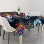 Custom NAIDOC Week 2024 Carlton Blues Tablecloth Australia Aboriginal Dot Painting