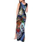 Custom NAIDOC Week 2024 Carlton Blues Tank Maxi Dress Australia Aboriginal Dot Painting